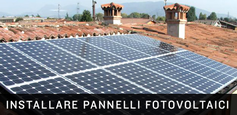 Installare il fotovoltaico sul tetto di casa.